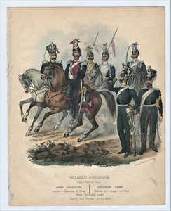 Print "Wojsko Polskie Ulany i Strzelcy konne" (Poland) Zienkowicz-Lewicki, 1841 - Picture 1 of 3