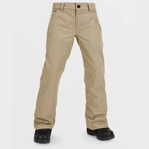 Brand New Kids 2024 Volcom Freakin Chino Insulated Pant Dark Khaki Size Medium - Picture 1 of 2