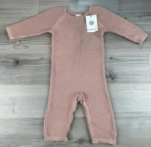 Mono Zestt Organics Boutique Bebé Bunting Gofres Orgánicos Bebé 6-12 Meses NUEVO - Imagen 1 de 6