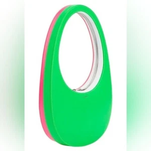 COPERNI Swipe Leather Top Handle Bag In Neon Green / Pink - Picture 1 of 8