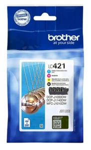 Original Brother LC421 Multipack Ink Cartridge DCP J1050DW J1140DW MFC J1010DW - Picture 1 of 2
