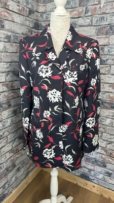 Chaqueta Blazer Vintage Louis Feraud Para Mujer Floral 100% Seda Talla UK 16 Foto 1 de 4