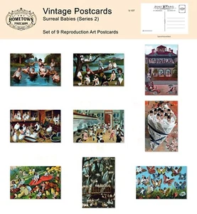 Surreal Babies (Series 2) Lot of 9 Rare Antique Repro Postcards - Picture 1 of 1