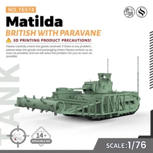 Kit Modelo Militar Escala SSMODEL OO Matilda Británica Con Paravane JUEGOS DE LA SEGUNDA GUERRA MUNDIAL - Imagen 1 de 5