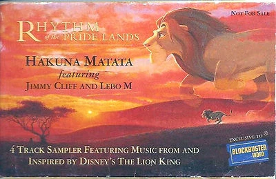 Jimmy Cliff Lebo M  Hakuna Matata Pride Lands CASSETTE SINGLE SAMPLER LION KING - Image 1 of 3