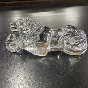 Baccarat signierte klare Kristall Löwin mit Jungtier Figur schwer zu finden - Bild 1 von 6
