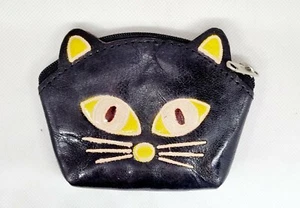 ASTUCCIO PORTAMONETE BORSELLINO SIMILPELLE GATTO MICIO - Imagen 1 de 1