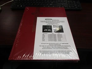SUPERSAFE STOCKBOOK B4/16 BLACK PAGES RED COVER NEWIN SHRINKWRAP FREE SHIP! - Picture 1 of 1