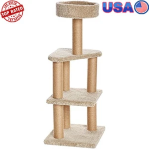 Indoor Cat Activity Tower Multi-Level Scratching Posts Climbing Tree Bed New - Picture 1 of 6