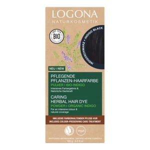 Pflegende Pflanzen-Haarfarbe Pulver - Indigoschwarz 100g | LOGONA - Bild 1 von 1