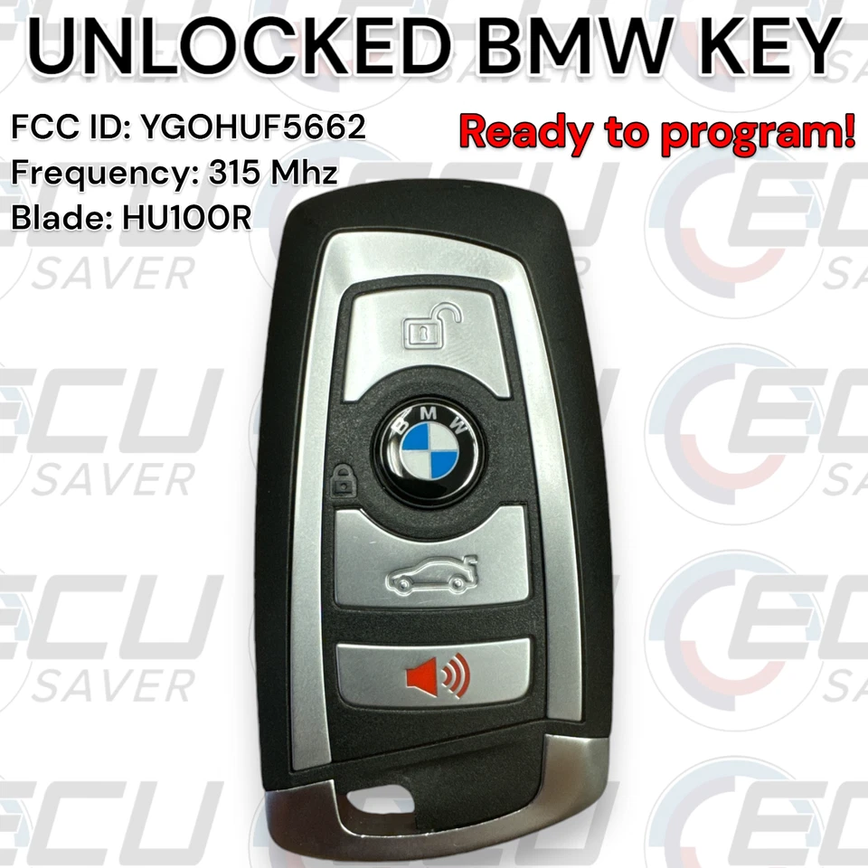 🔥 OEM BMW SMART KEY FOB KEYLESS REMOTE YGOHUF5662 4 BUTTON 315Mhz UNLOCKED 🔥 - Image 1 of 4