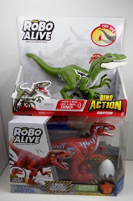 Zuru Robo Alive 2 Robotic Dinosaurs Rampaging Raptor Dino Action NIB See Video - Image 1 of 4
