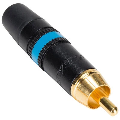 Rean NYS373-6 RCA Plug Connector Black with Blue Indicator - Image 1 of 3