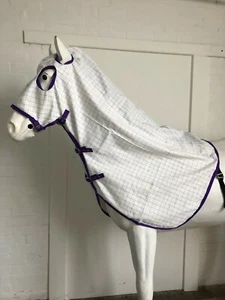AXIOM COTTON/POLYESTER RIPSTOP UNLINED HOOD - LARGE (LAVENDER/WHITE) - Picture 1 of 5