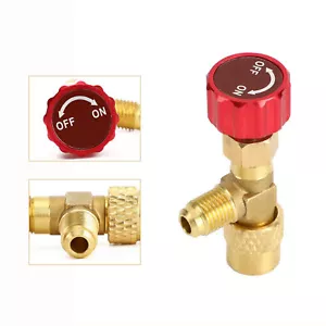 R410A Air Conditioning Refrigerant Valve Adapter Tool Coupler 1/4" to 5/16" SAE - Picture 1 of 11