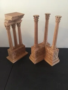 Hand Carved Mahogany Wood Roman Ruins Grand Tour Style - Picture 1 of 10
