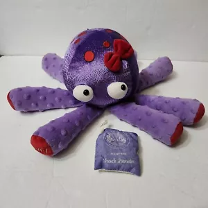 Scentsy Buddy Bubbles Purple Octopus Plush 12" Red Bow Minky Dot With Scent Pak - Picture 1 of 13