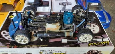 Vintage RC HPI RS4 Nitro, has many upgrades, box and manual - Image 1 of 4