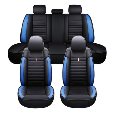 For Volkswagen Universal 5-Seat Car Seat Cover Waterproof Faux Leather Full Set  - Image 1 of 4