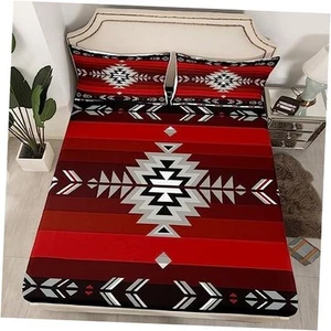Size Southwest Native Design Bed Sheet Set Boys Girls Queen Multi 25 - Picture 1 of 8