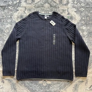 Vintage Gap Crew Zopfmuster Fischer Ruderer Pullover Sweater Herren XL blau Stretch - Bild 1 von 19