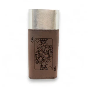 Cigar Case with Cutter - Queen of Hearts - Leather - Picture 1 of 10