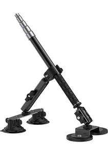 Supporto auto fotocamera tripla ventosa 360 con asta di prolunga 2 in 1/selfie stick - Foto 1 di 9