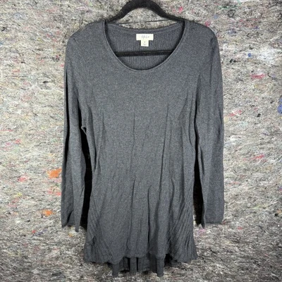 Suéter Style & Co Mujer Gris Medio Manga Larga Túnica Dobladillo Acanalado Pullover Suave Foto 1 de 4