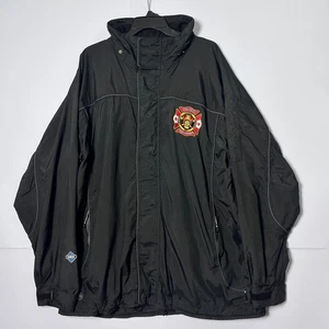 Selkirk Fire Rescue Fire Dept Game Sportswear Jacket Men's Black 2XL VGC - Picture 1 of 24