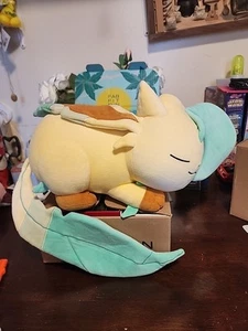 Leafia Pokemon Center Original Plush doll Toy Sleeping Big Leafeon Japan - Bild 1 von 19