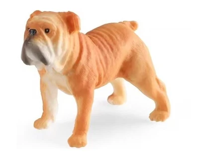 Bulldog Perro Juguete Figura de Acción Animal Pequeño Figura Muñeca Regalo para Niños Foto 1 de 2