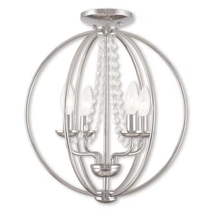 Livex Lighting 4-light Chandelier, 40914-05 - 15" DIA 17" H Silver - Picture 1 of 5