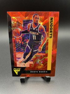 2020-21 Panini Flux Monte Morris Denver Nuggets Red Cracked Ice Parallel 