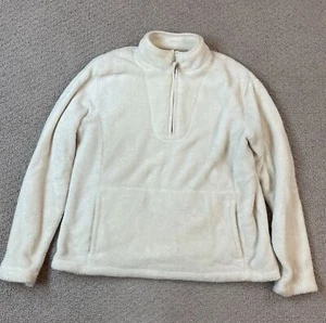 North Crest Women's 1/3  Zip White Fleece pullover Coat SZ Small  - Picture 1 of 7
