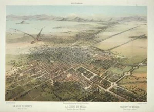 Póster - Mapa pictórico vintage de la Ciudad de México (1869) - Imagen 1 de 21