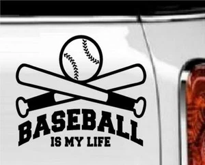 Baseball ist mein Leben Vinyl-Aufkleber Wohnkultur 6" x 7" - Bild 1 von 1
