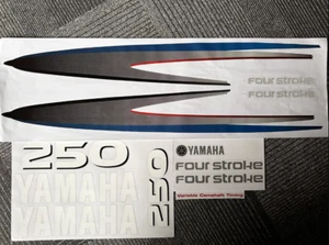 Yamaha 250 PS 4 Takt Außenbordmotor Aufkleber Decals Sticker Set Reproduktion - Picture 1 of 8
