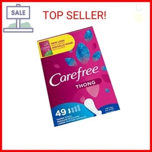 Carefree Thong Regular Liner (Pack of 1) Unscented 49 Count - Picture 1 of 2