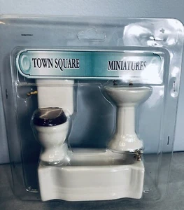 Town Square miniatures 1:12 scale.  Bathroom. Set of Three. New in Package - Bild 1 von 9