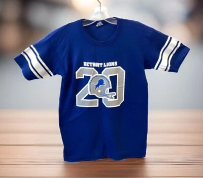 复古底特律狮子会 90 年代职业线冠军衬衫男式 L 巴里·桑德斯 20 头盔 W3 — 第 1/4 张图片