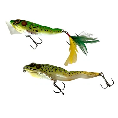 Lot of 2 LIVE TARGET FROG TOPWATER Fishing Lures • 3" & 4" - Image 1 of 4
