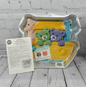 Wilton 1999 Noahs Ark Cake Pan Bears Giraffes Baking Mold 2105-2026 Instructions - Picture 1 of 2