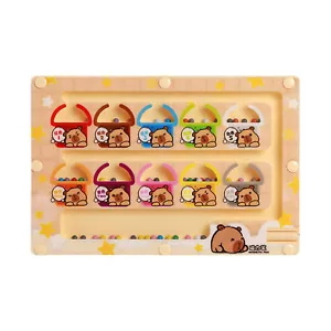 Magnetic Color and Number Maze Montessori Toys,Wooden Magnet Puzzles Board - Picture 1 of 12