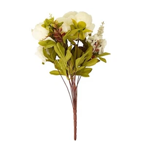 2 Bouquets 19" Silk Peony Flowers Artificial Floral Bushes Party Decorations - Picture 1 of 98