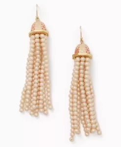 Kate Spade pink rambling roses lantern drop earrings - Picture 1 of 6