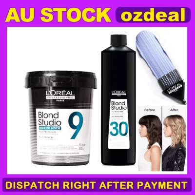L'Oreal loreal  Blond Studio 9 Lightening Powder -9 Oil Developer  30Vol AD AD - image 1 of 4