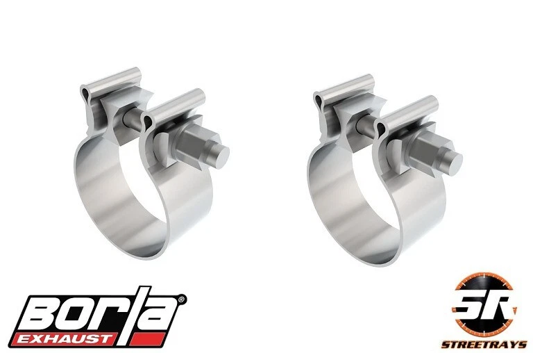 Borla 18325 Stainless Steel T-304 AccuSeal Single Bolt 2.5" Band Clamp (Qty 2) - Image 1 of 1