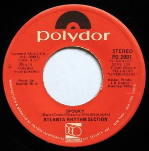 ATLANTA RHYTHM SECTION SPOOKY / IT'S ONLY MUSIC ORIGINAL 1979 45 RPM POLYDOR OOP - Picture 1 of 4