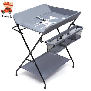 Mobiler Wickeltisch Klappbar Wickeltisch Wickelkommode für Kinder Ablagefächer - Bild 1 von 9