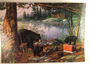 James Hautman "Breakfast Time Bears" Glued Unframed By BG Jigsaw Puzzle - Picture 1 of 5